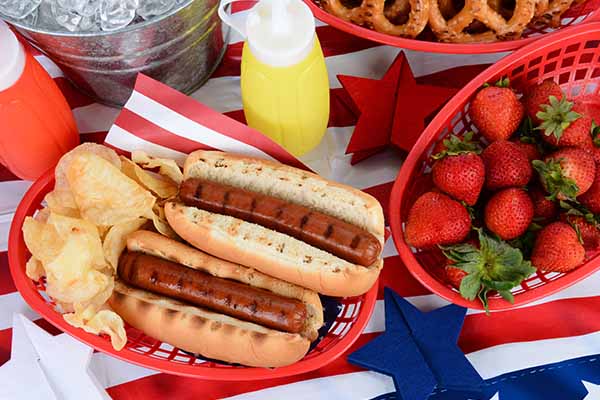 Holiday catering for Labor day, 4th of July and Memorial Day.