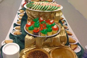 holiday themed cookies and desserts catered by PC Events