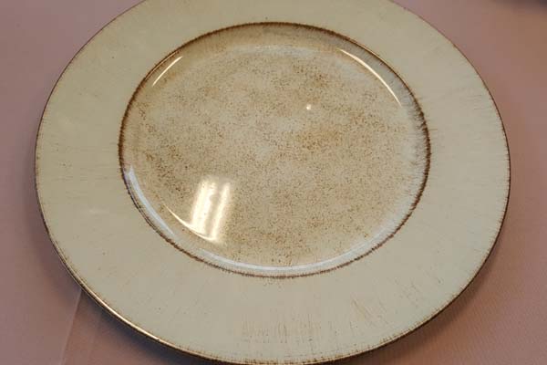 rustic looking plate for catering