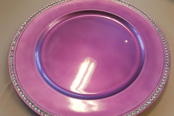 purple plate for catering